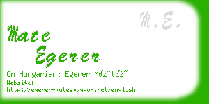 mate egerer business card